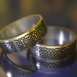 Кольцо из титана с кельтским орнаментом "Дей"