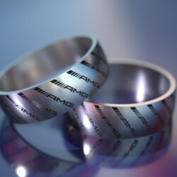 Титановое кольцо с логотипом AMG
