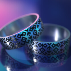 Титанове кільце з північним орнаментом "Імрин"