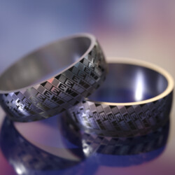 Титановое кольцо с логотипом M3