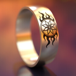 Титанове кільце із символом "Алатир"