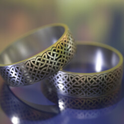 Кольцо из титана с кельтским орнаментом "Беленос"