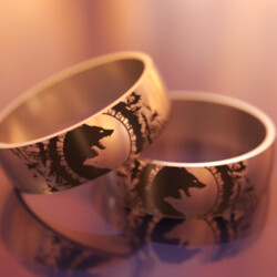 Титанове кільце з символом "Гері та Фрекі"