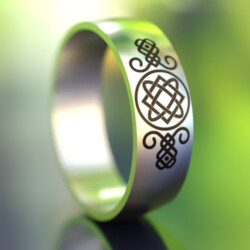 Кільце з титану із символом "Зірка Лади"