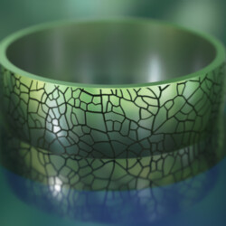 Кільце з титану з текстурою листа "Фоліум"